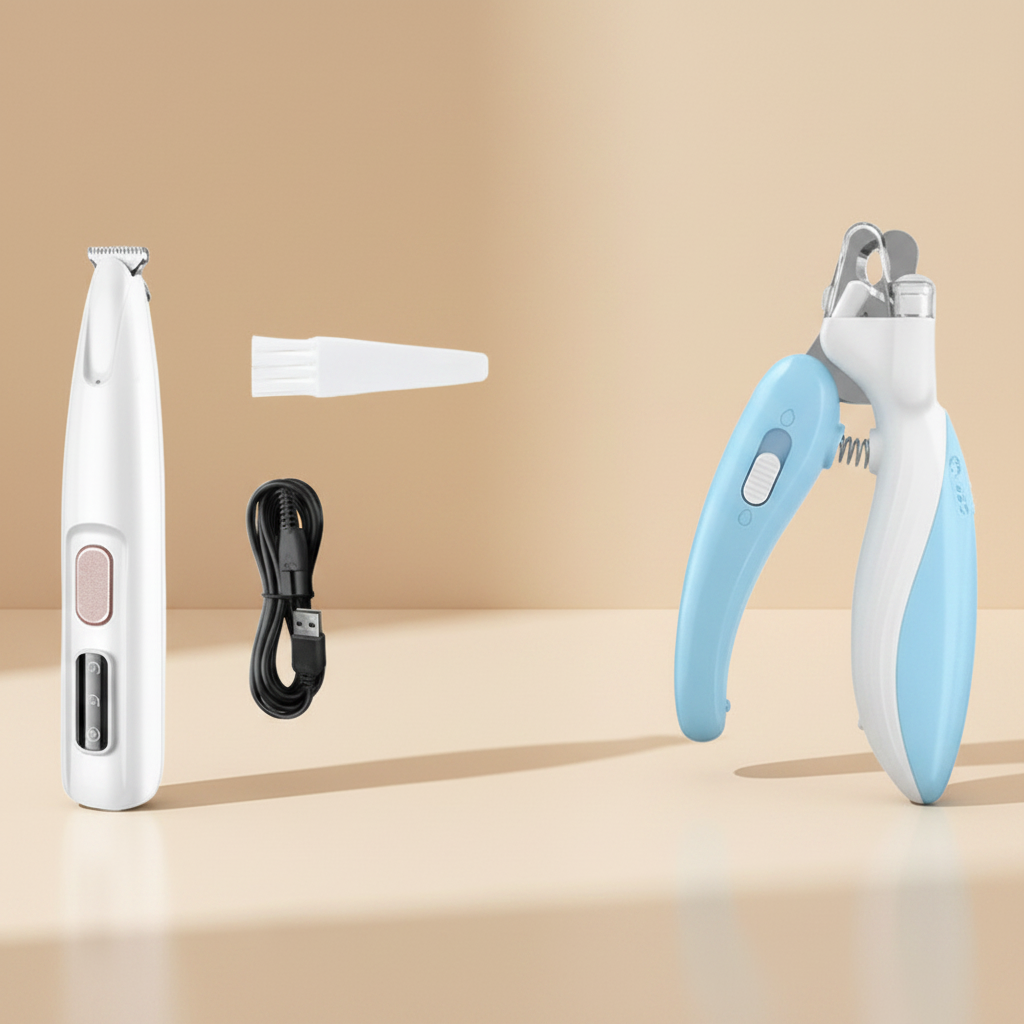 Pet Paw Trimmer & Nail Clippers - Beige